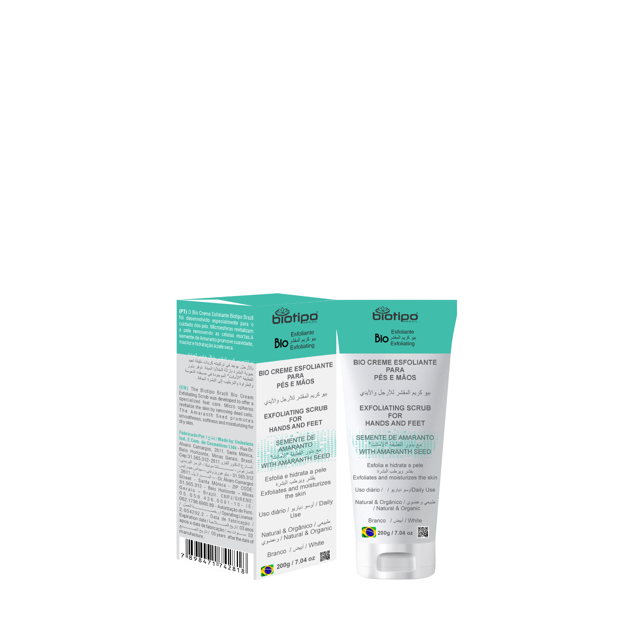 Esfoliante Bio Creme para Pés e Mãos 200g