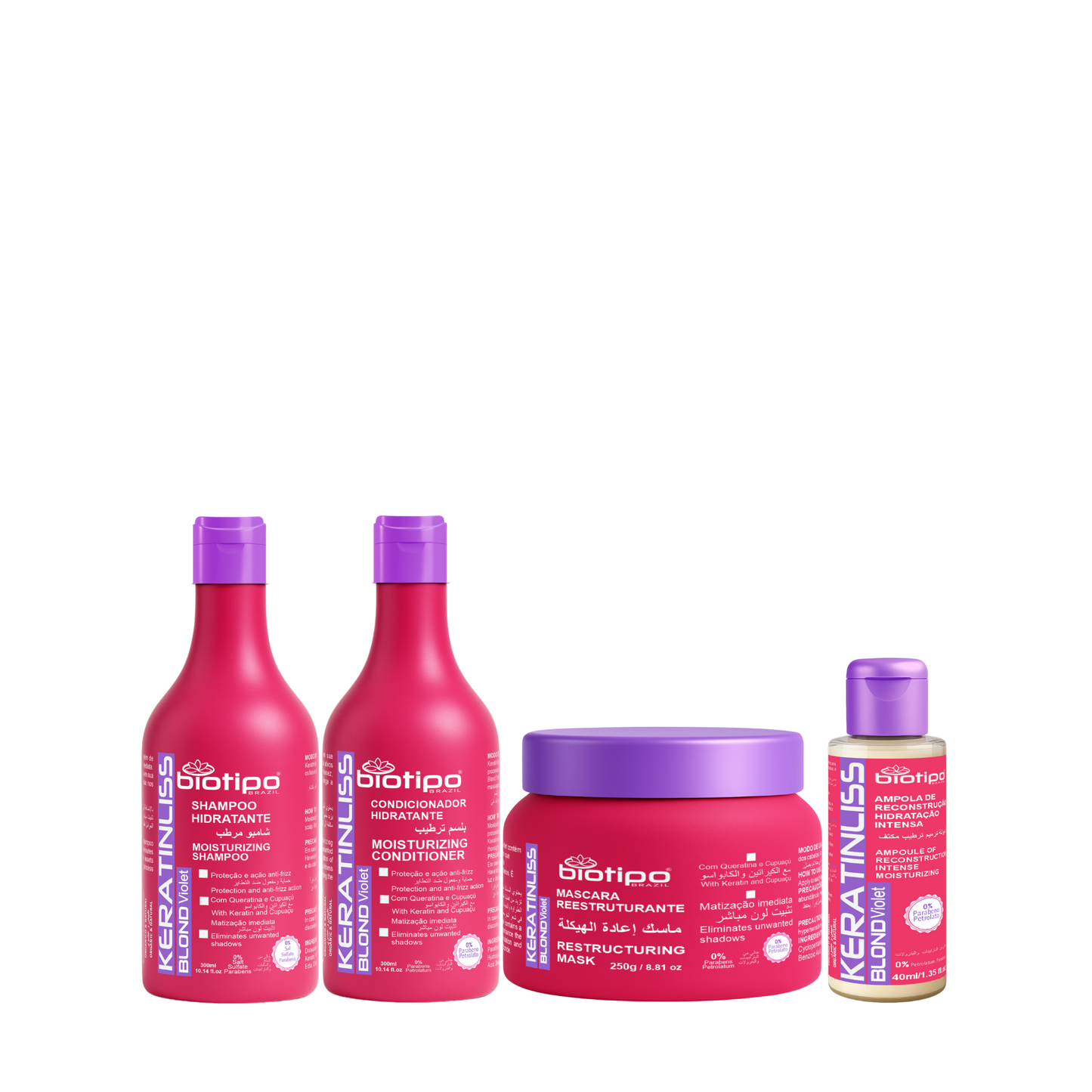 Kit Keratinliss Manutenção Cabelos Loiros - 04 produtos