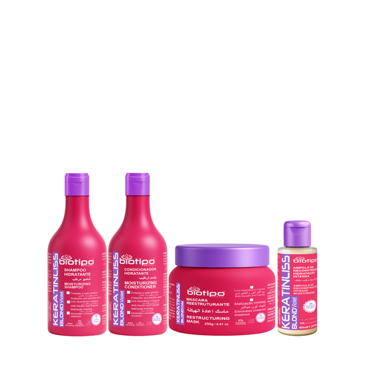Kit Keratinliss Manutenção Cabelos Loiros - 04 produtos
