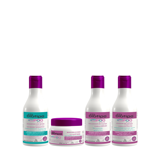 Kit No Poo Low Poo Cabelos Cacheados - 04 produtos
