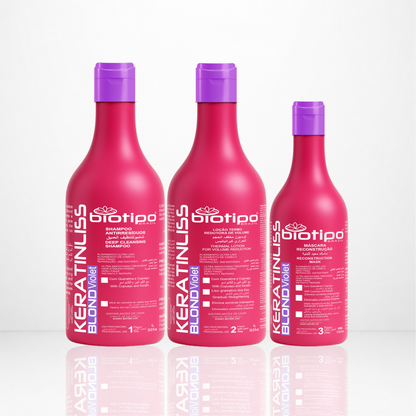 Progressiva Sem Formol Profissional Keratinliss Blond Kit 03 Passos 2,5L
