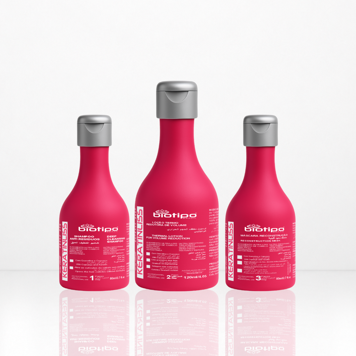 Kit Keratinliss Progressiva 280ml - Shampoo, Loção e Máscara
