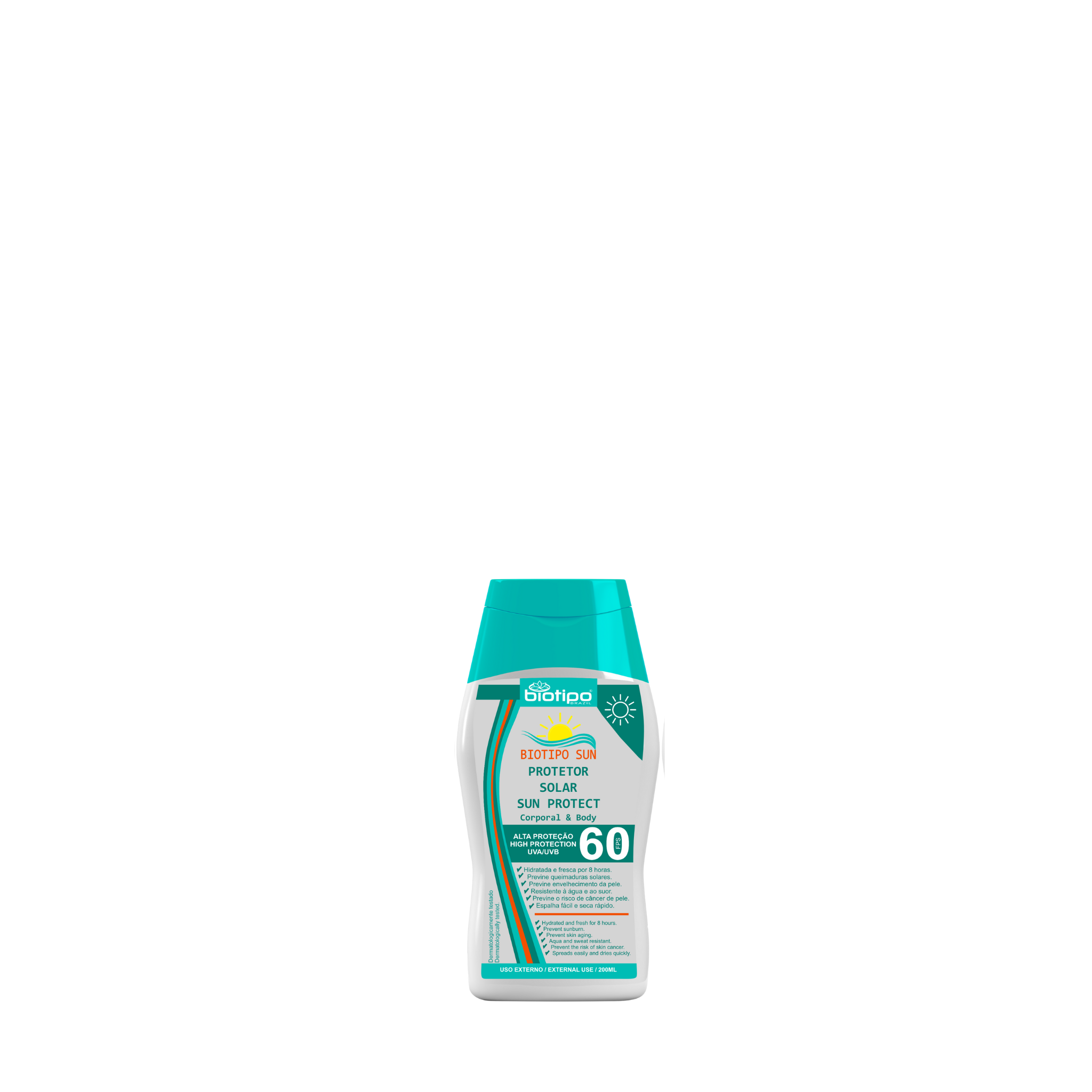 Protetor Solar FPS60 200ml - Rosto e Corpo