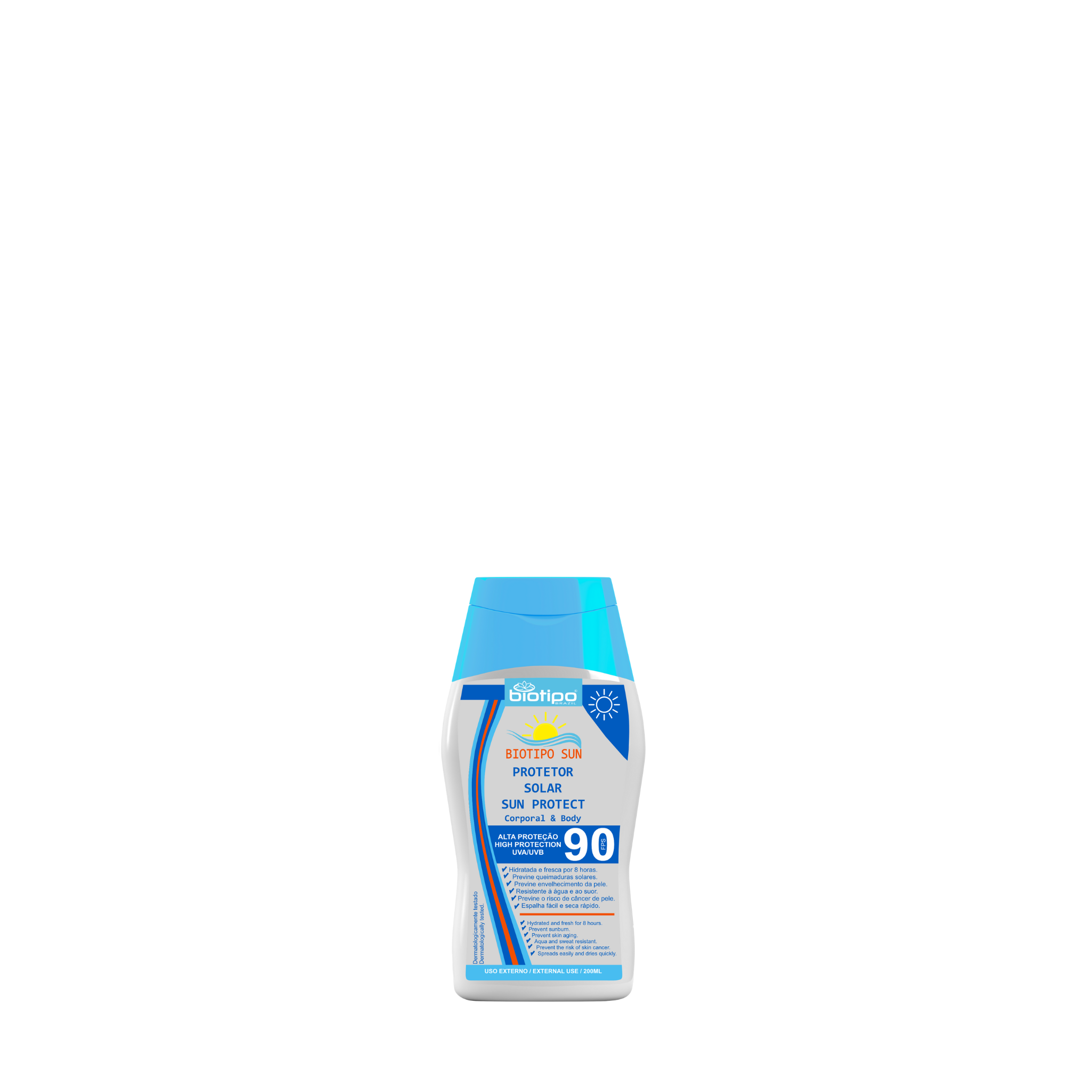 Protetor Solar FPS90 200ml - Rosto e Corpo