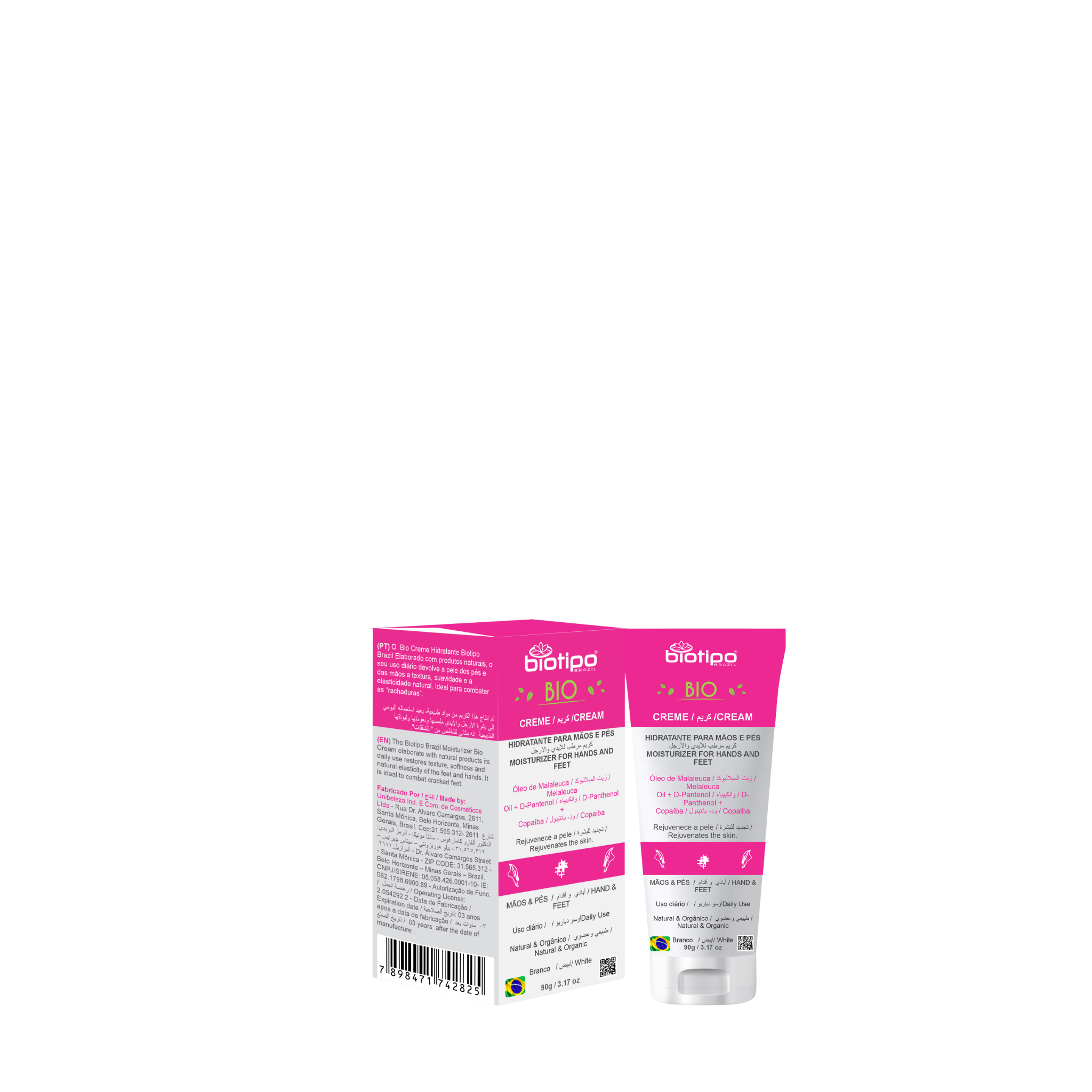 Hidratante Bio Creme para Mãos e Pés 90g